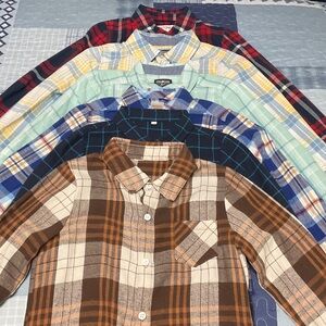 Boys set of 6 long sleeve button shirts Size 5